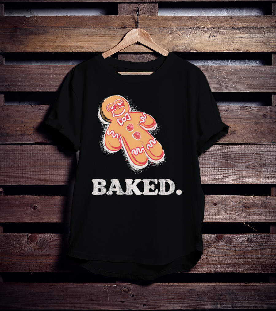 Baked Gingerbread Christmas Cookie Humor T-Shirt