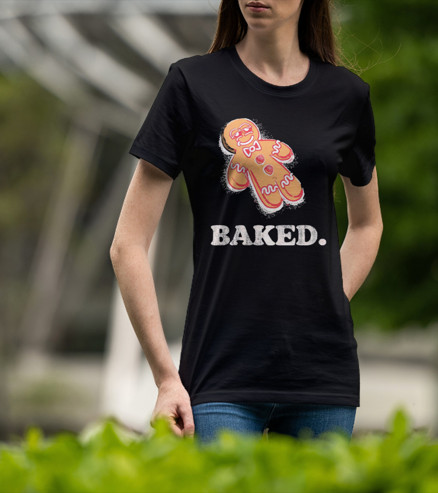 Baked Gingerbread Christmas Cookie Humor T-Shirt