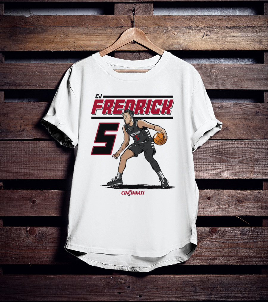 CJ Fredrick Cincinnati Basketball Number 5_ACTION T-Shirt