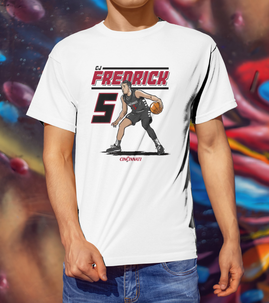 CJ Fredrick Cincinnati Basketball Number 5_ACTION T-Shirt