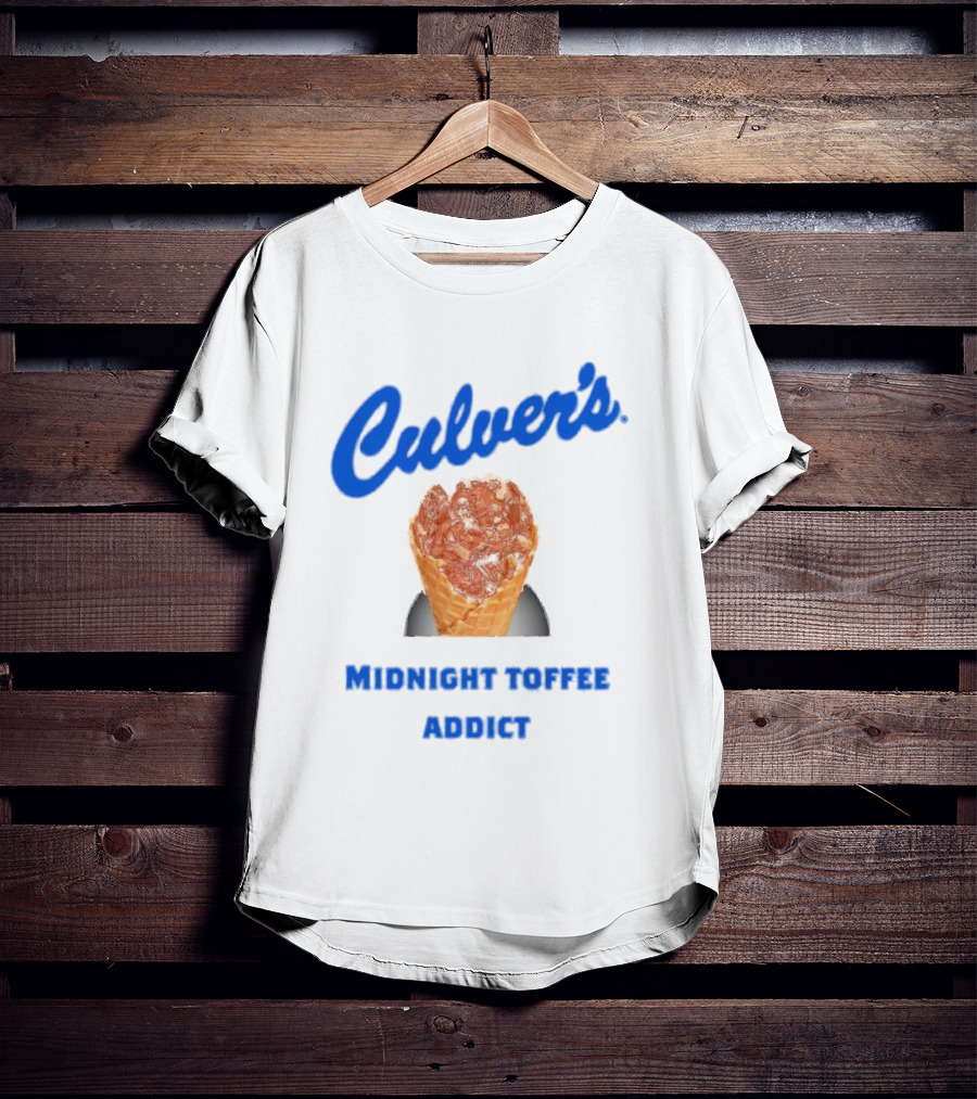Culver’s Midnight Toffee Addict Ice Cream Cone Fan Favorite T-Shirt