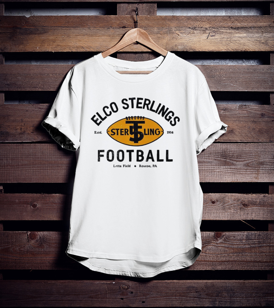 Elco Sterlings Football Latta Field Roscoe PA Est 1914 T-Shirt