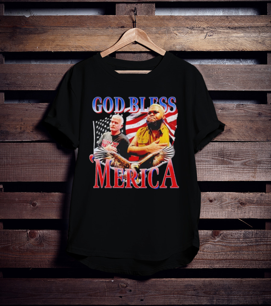 GOD BLESS ‘MERICA Vintage American Flag And Bald Eagle T-Shirt