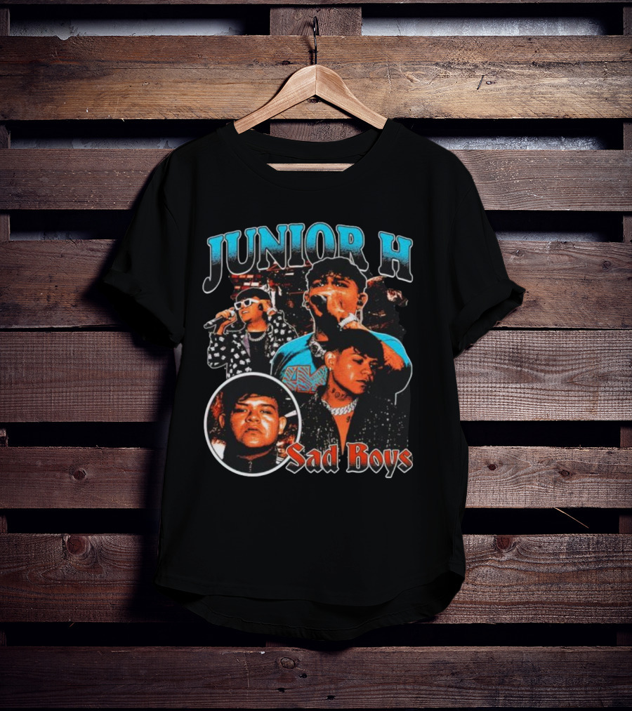 Junior H Sad Boys Vintage Concert Collage T-Shirt