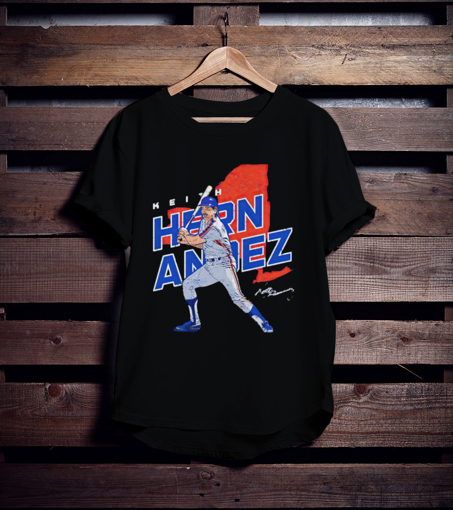 Keith Hernandez New York Player Signature Map T-Shirt