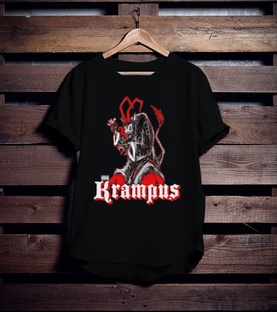 Krampus IV Explicit Content Warning Parental Advisory T-Shirt