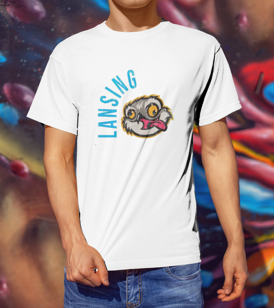 Lansing Baseball Club Owl Mascot T-Shirt
