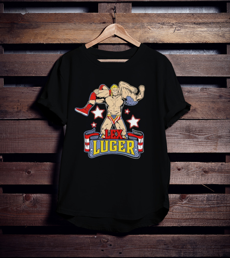 Lex Luger Wrestling Icon Stars And Stripes Torture Rack T-Shirt