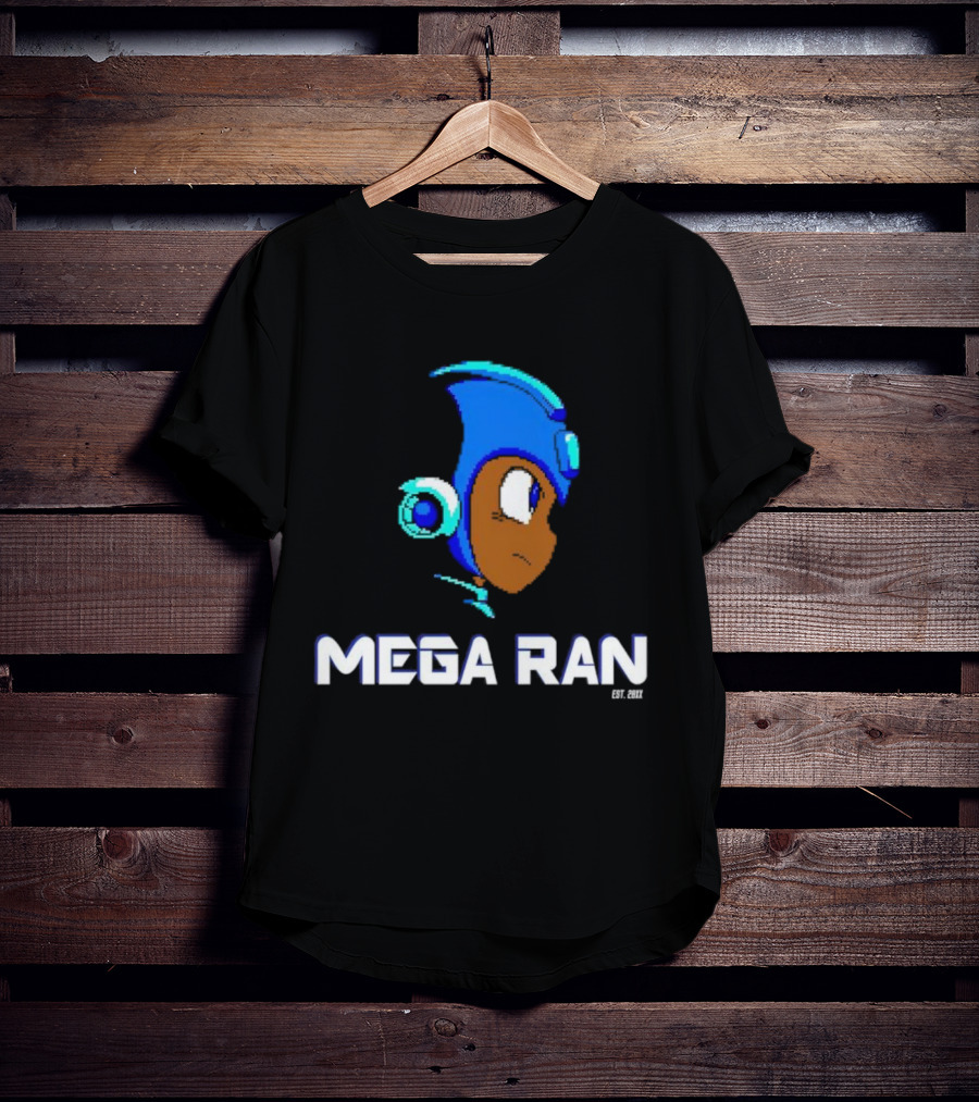 Mega Ran 8-bit EST. 2007 Retro Gaming Character T-Shirt
