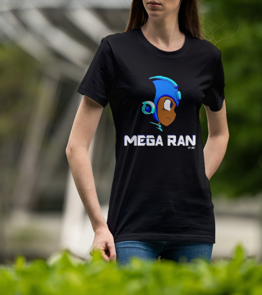 Mega Ran 8-bit EST. 2007 Retro Gaming Character T-Shirt