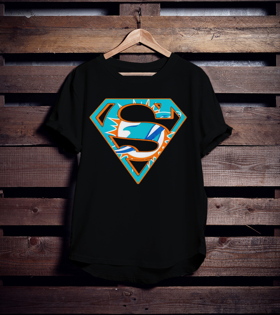 Miami Dolphins Superman Shield Emblem T-Shirt