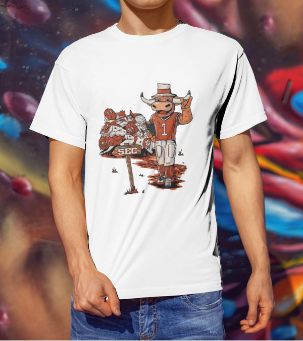 Texas Longhorns Mascot Celebrating SEC Victory T-Shirt