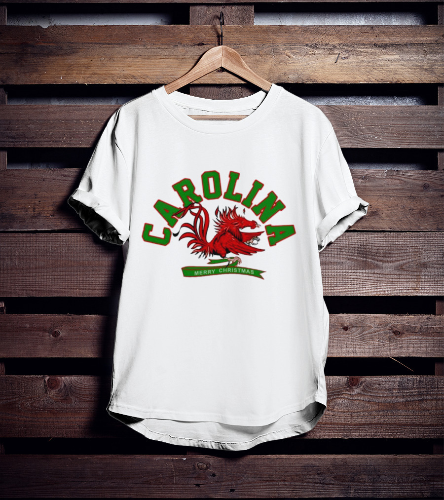 Carolina Gamecock Merry Christmas Rooster T-Shirt