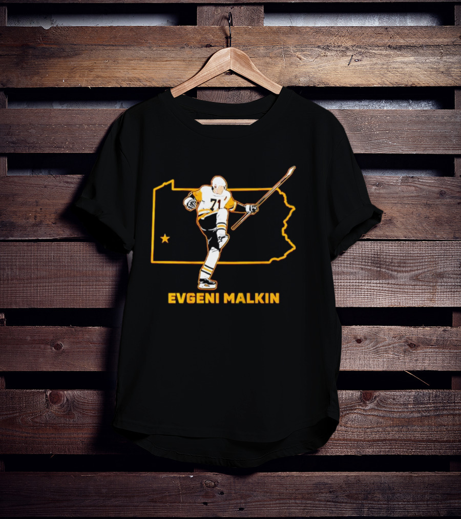Evgeni Malkin 71 Pennsylvania State Hockey Star T-Shirt