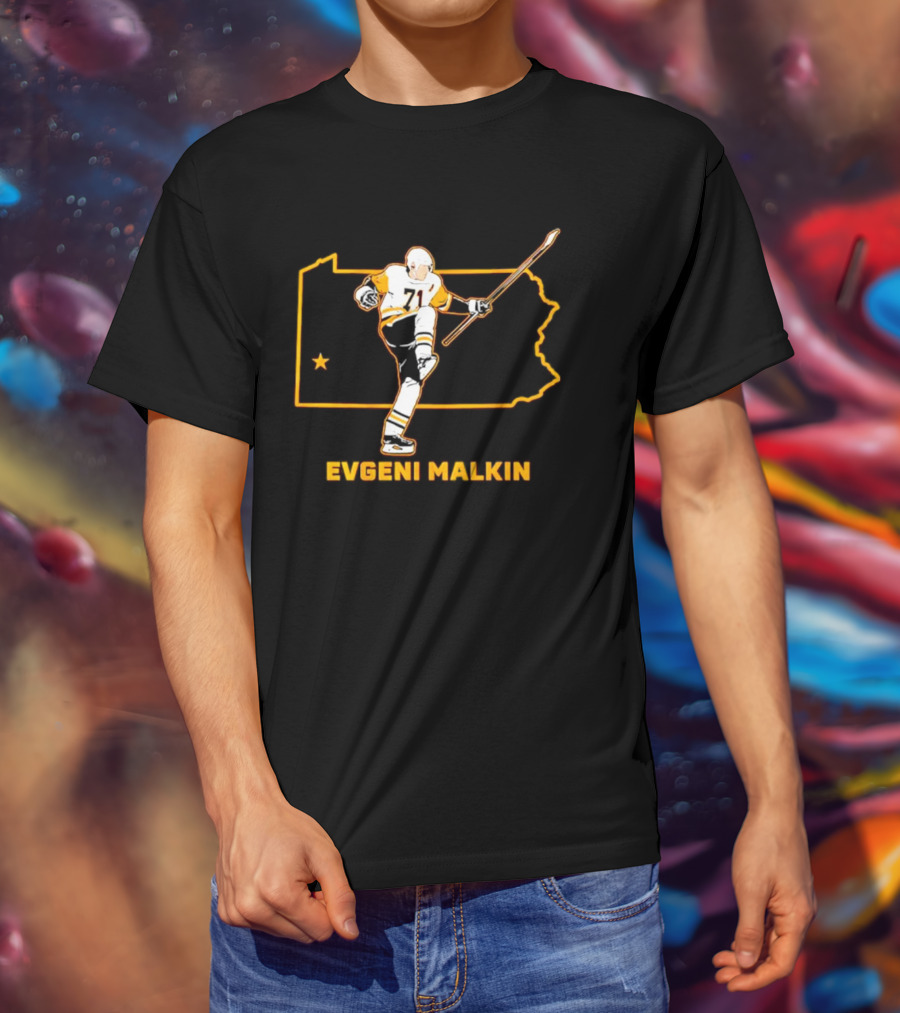 Evgeni Malkin 71 Pennsylvania State Hockey Star T-Shirt