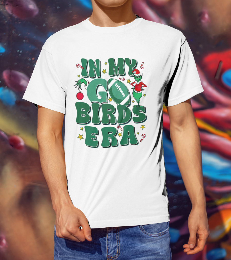 Grinch Go Birds Era Philadelphia Eagles Christmas T-Shirt