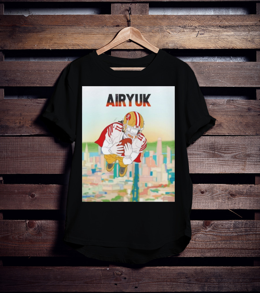 Rita Oak Airyuk San Francisco Football Player Skyline Catching Ball T-Shirt