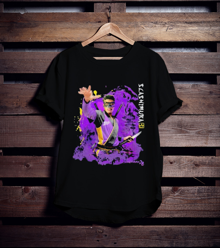 Rui Slashimura 28 Purple Warrior With Mask And Swords T-Shirt
