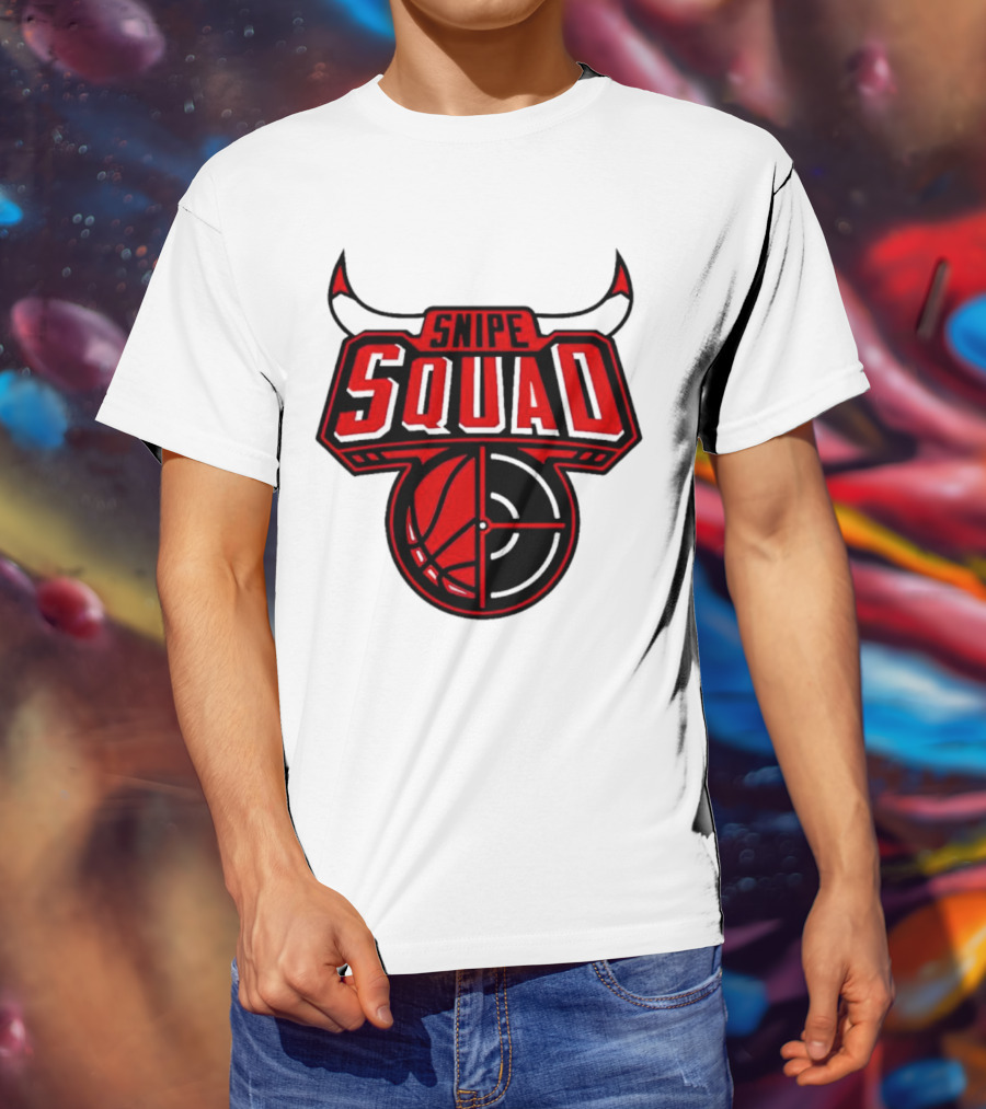 Snipe Squad Bulls Inspired Basketball Target T-Shirt