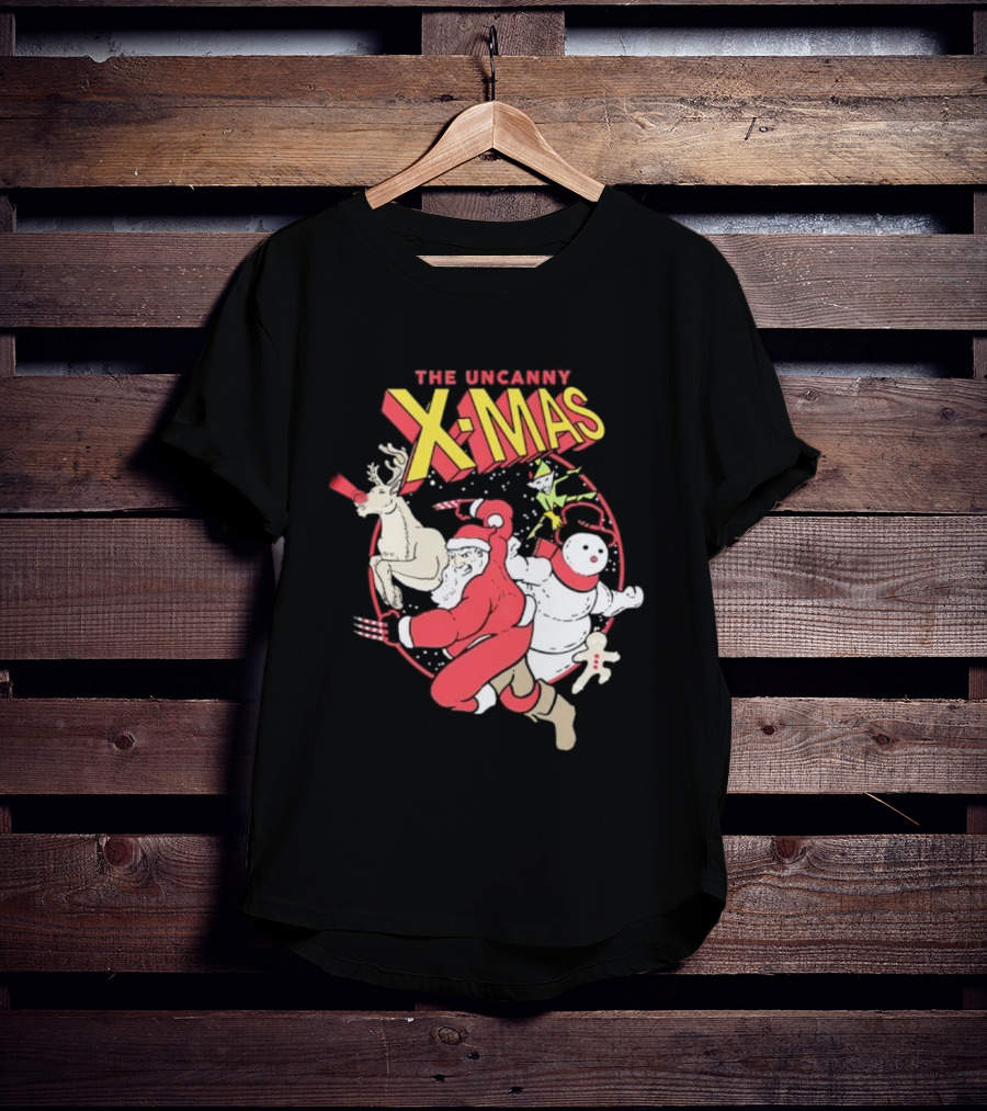 The Uncanny X-Mas Santa Snowman Reindeer Comic T-Shirt