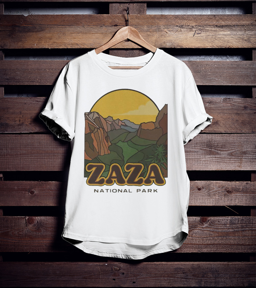 Zaza National Park Retro Landscape Scene T-Shirt