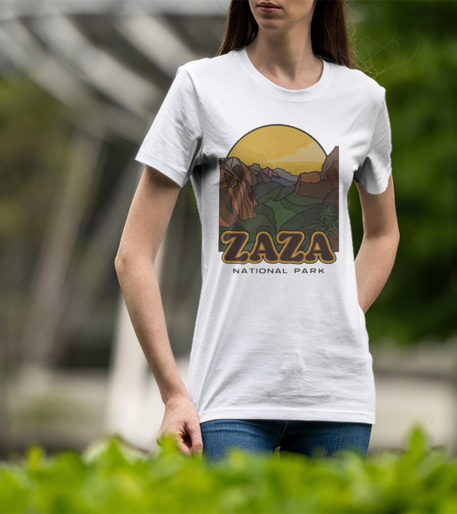 Zaza National Park Retro Landscape Scene T-Shirt