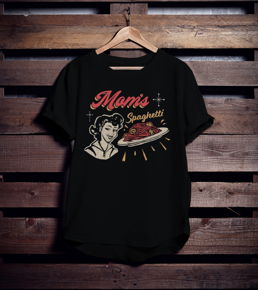 Mom’s Spaghetti Retro Diner Style Vintage T-Shirt