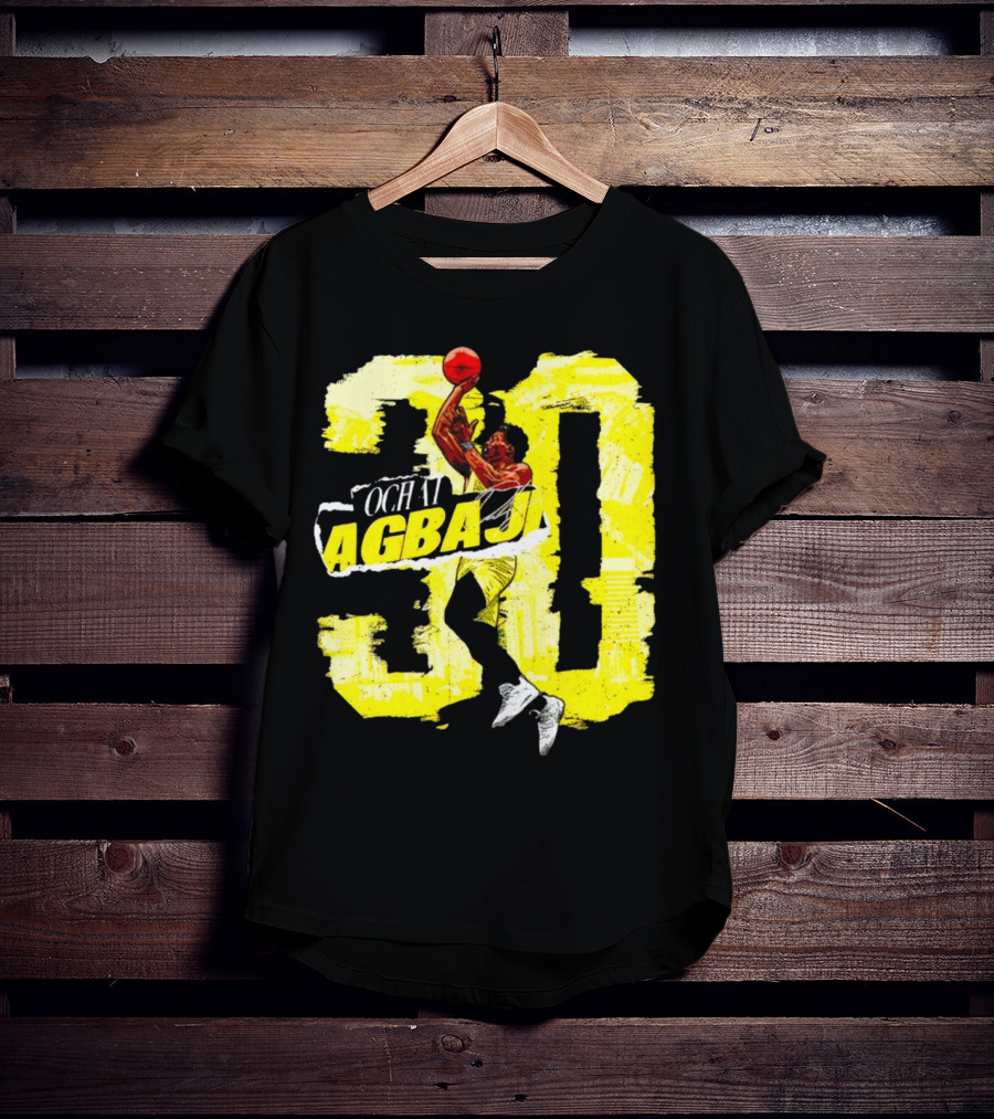 Ochai Agbaji 30 Utah Rough Basketball Dunk WHT Football T-Shirt