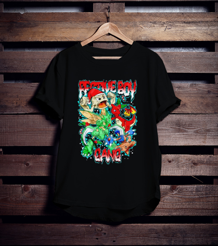 Festive Boy Gang Pokemon Holiday Mashup T-Shirt