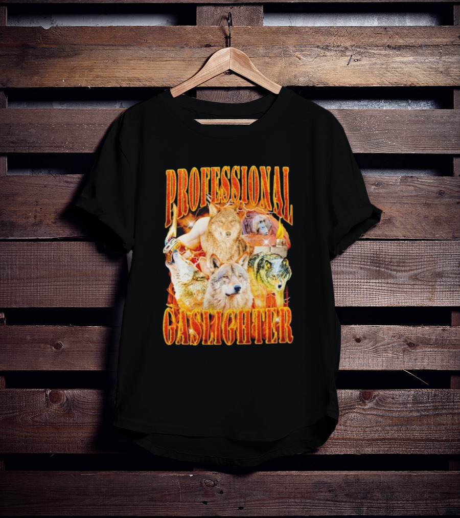 Professional Gaslighter Wolves Vintage T-Shirt