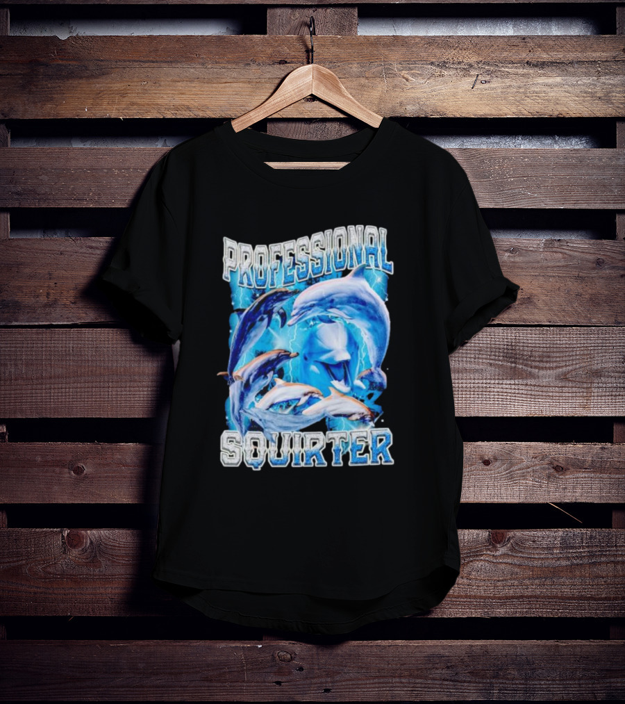 Professional Squirter Vintage Dolphins Retro Blue T-Shirt