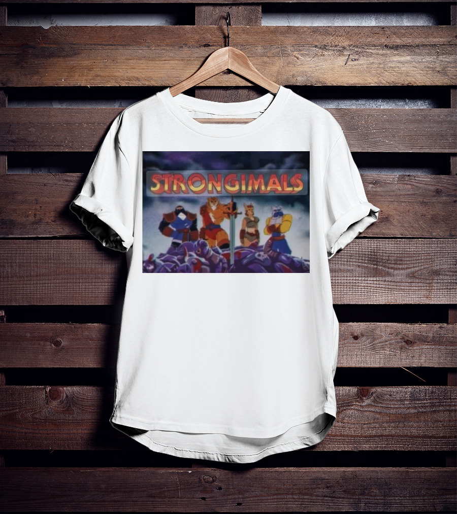 Strongimals Cartoon Warriors Assemble T-Shirt