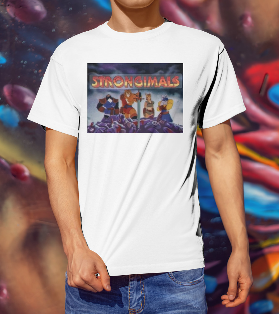 Strongimals Cartoon Warriors Assemble T-Shirt