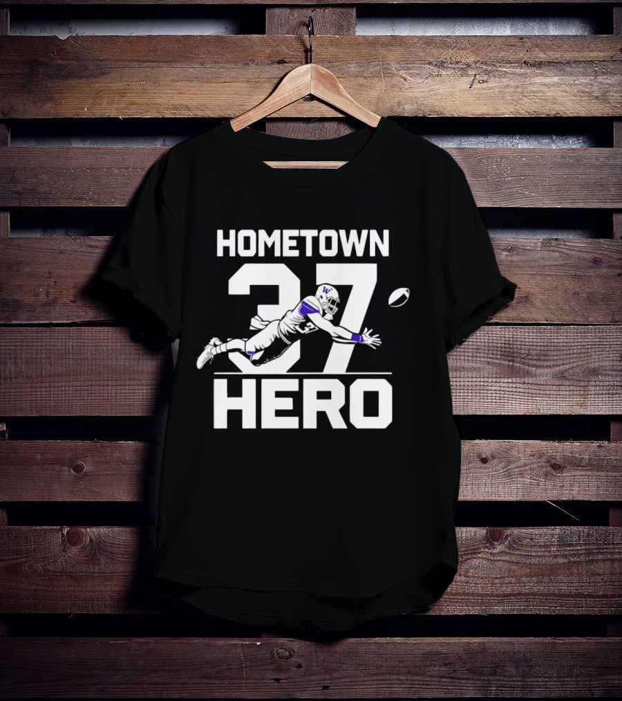 Washington Huskies Hometown Hero 37 Football Icon Jack Westover T-Shirt
