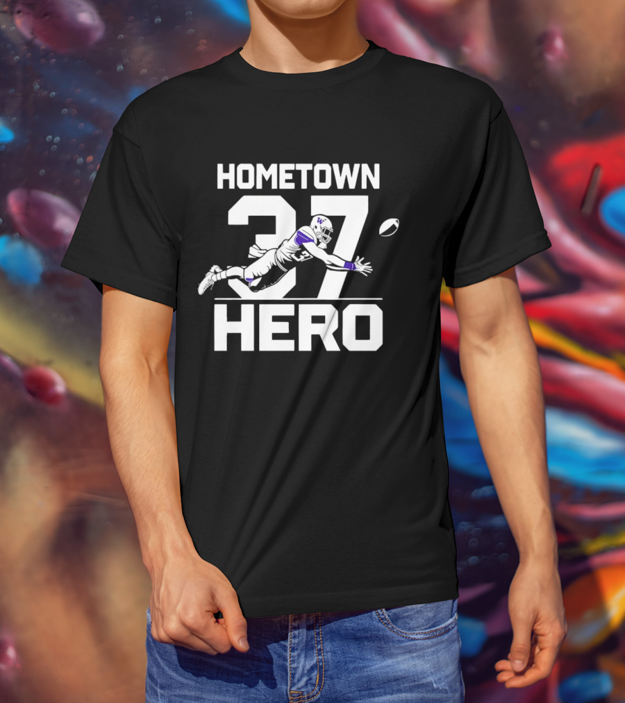 Washington Huskies Hometown Hero 37 Football Icon Jack Westover T-Shirt