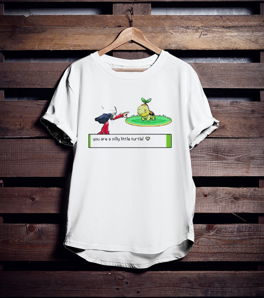 You Are A Silly Little Turtle Retro Pixel Art Showdown T-Shirt