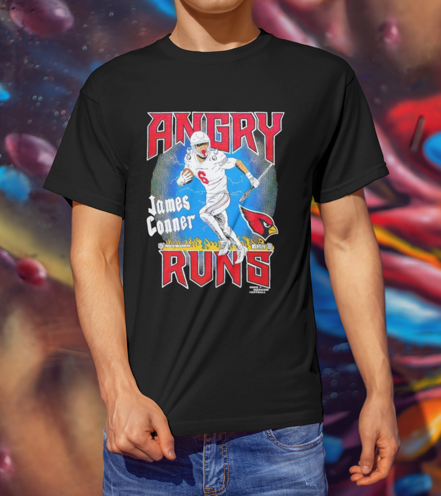 Angry Runs James Conner Arizona Cardinals NFL Kyle Brandt Good Morning Football T-Shirt