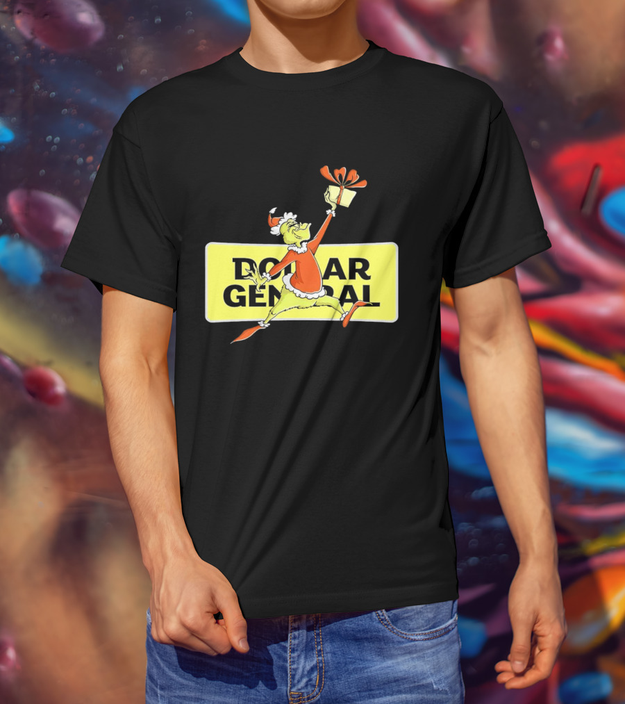 Grinch Christmas Dollar General Gift Iconic Holiday Scene T-Shirt