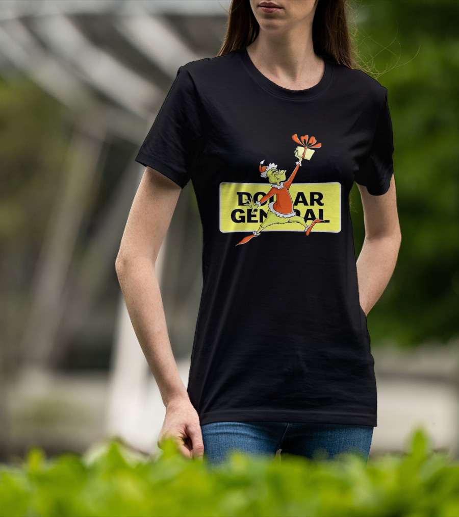 Grinch Christmas Dollar General Gift Iconic Holiday Scene T-Shirt