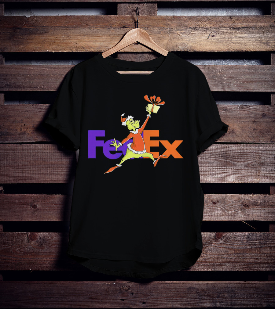 The Grinch Santa FedEx Gift T-Shirt
