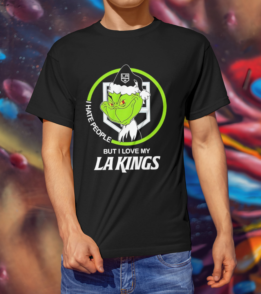 I Hate People But I Love My LA Kings Grinch T-Shirt