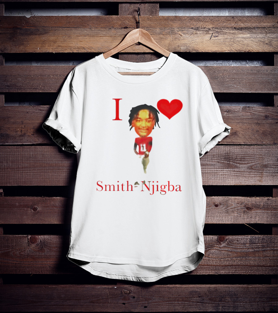 I Heart Jaxon Smith-Njigba Football Player Image T-Shirt