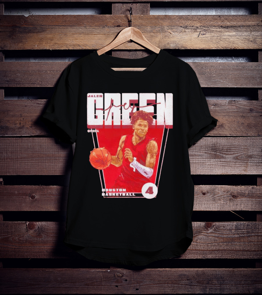Jalen Green No. 4 Houston Basketball NBA Red Premiere T-Shirt