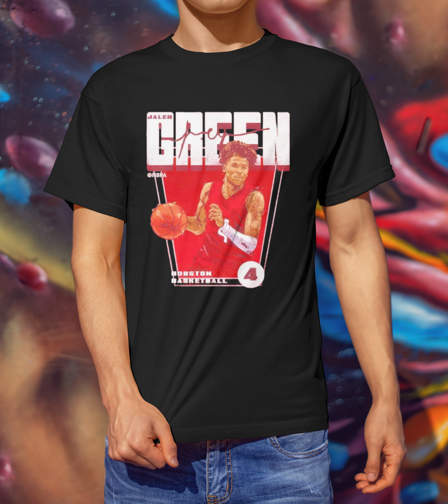 Jalen Green No. 4 Houston Basketball NBA Red Premiere T-Shirt