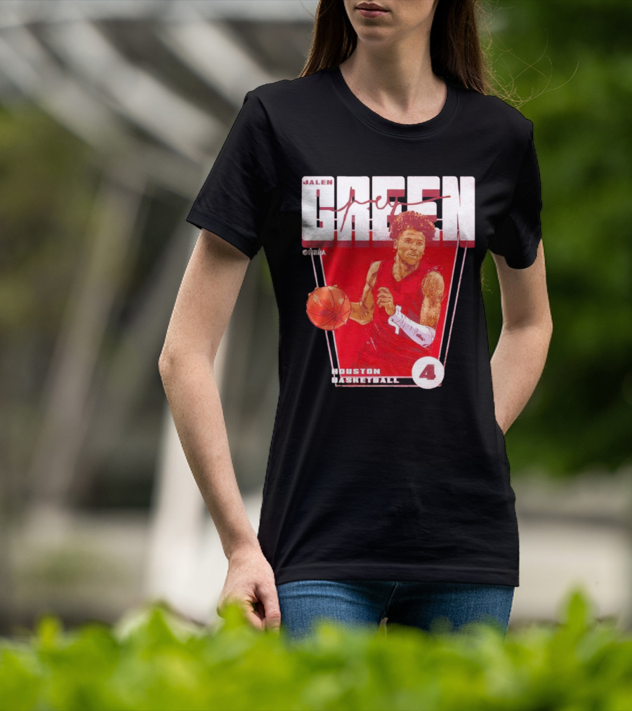 Jalen Green No. 4 Houston Basketball NBA Red Premiere T-Shirt