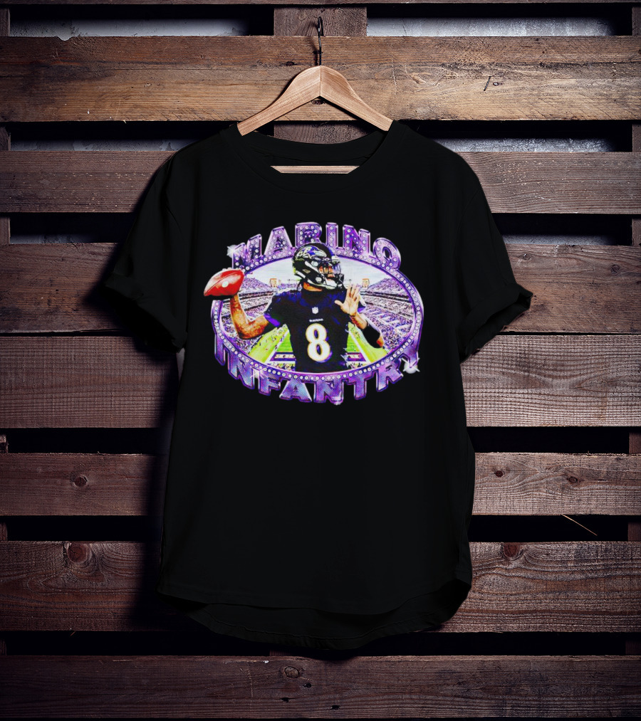Marino Infantry Lamar Jackson Baltimore Ravens Football T-Shirt