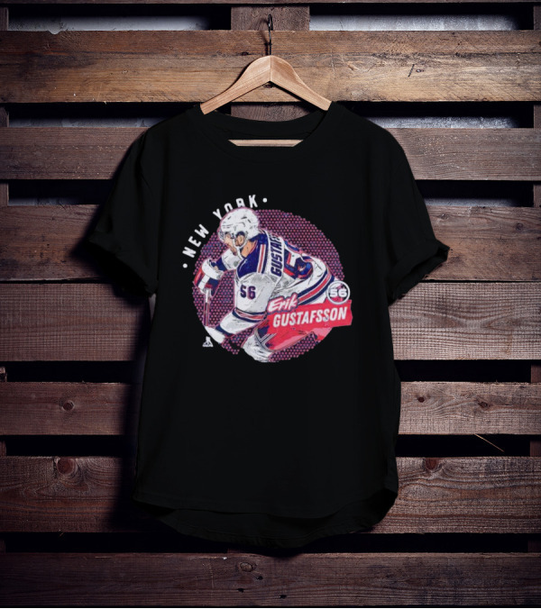 Erik Gustafsson New York Rangers 56 Hockey Player Dots T-Shirt