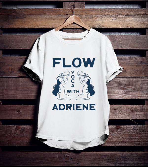 Flow Yoga With Adriene Silhouette Meditation Pose Reflection T-Shirt