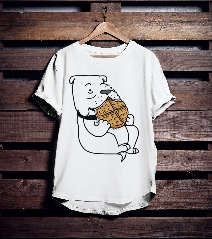 Georgia Waffle Dog Eating Breakfast Snack T-Shirt