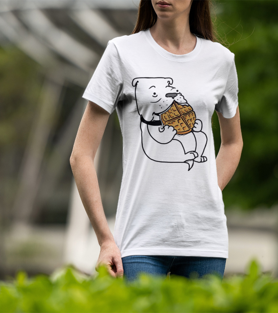 Georgia Waffle Dog Eating Breakfast Snack T-Shirt